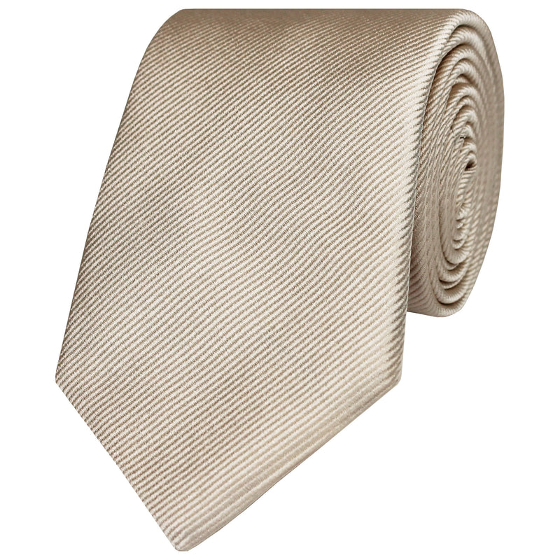 Woven Twill Solid Silk Tie