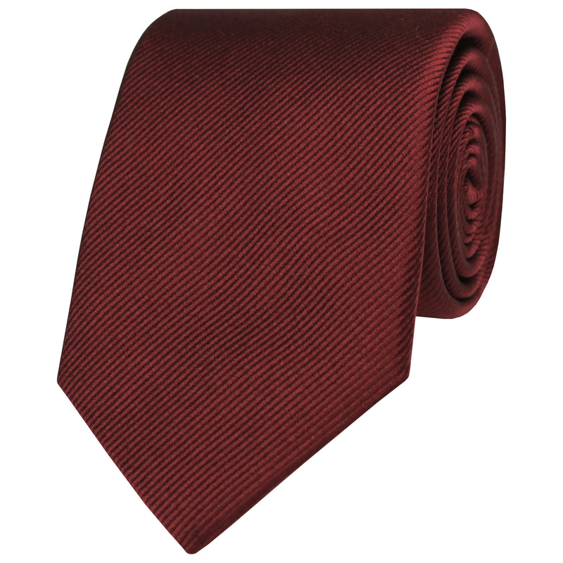 Woven Twill Solid Silk Tie