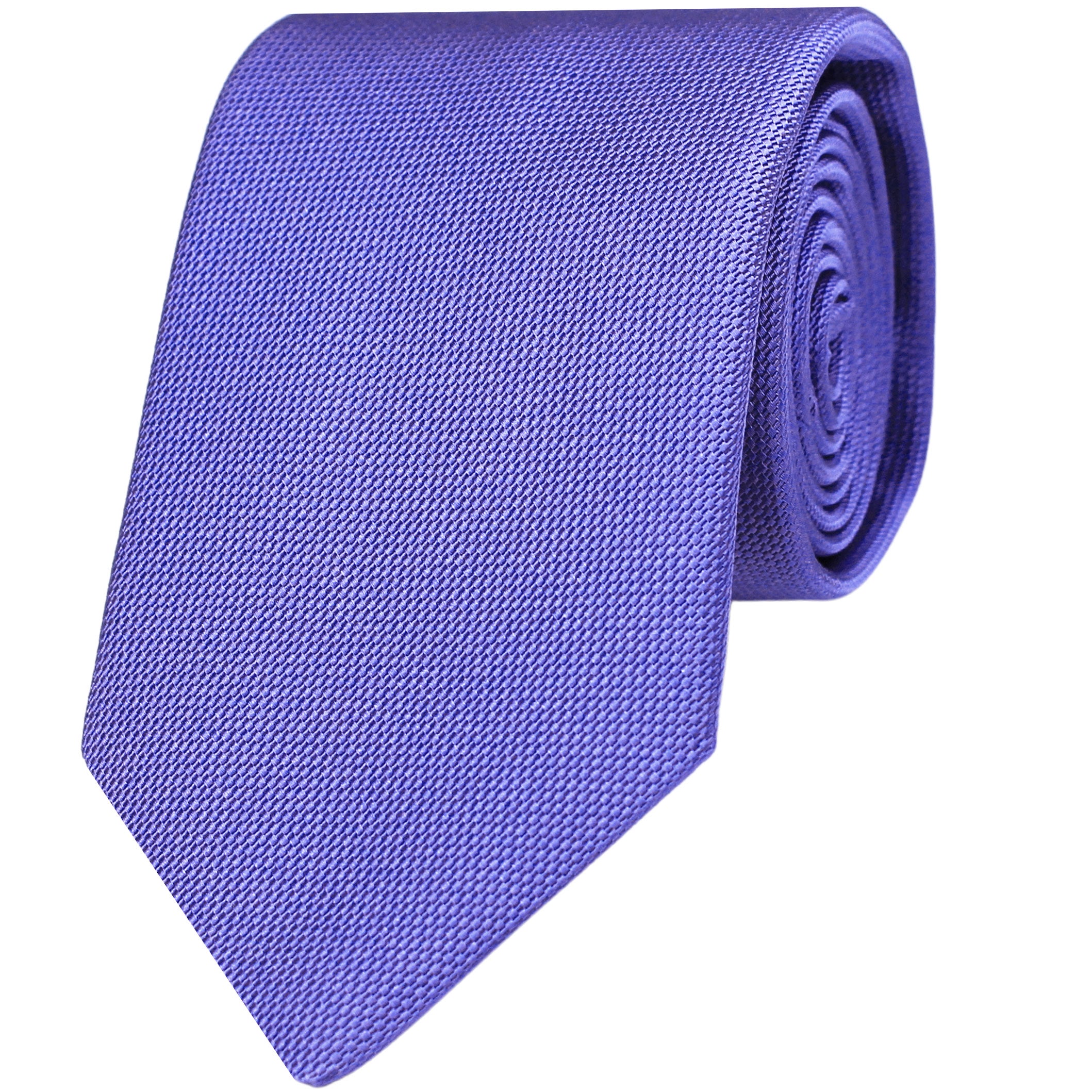 Purple Woven Silk Cotton Blend Tie
