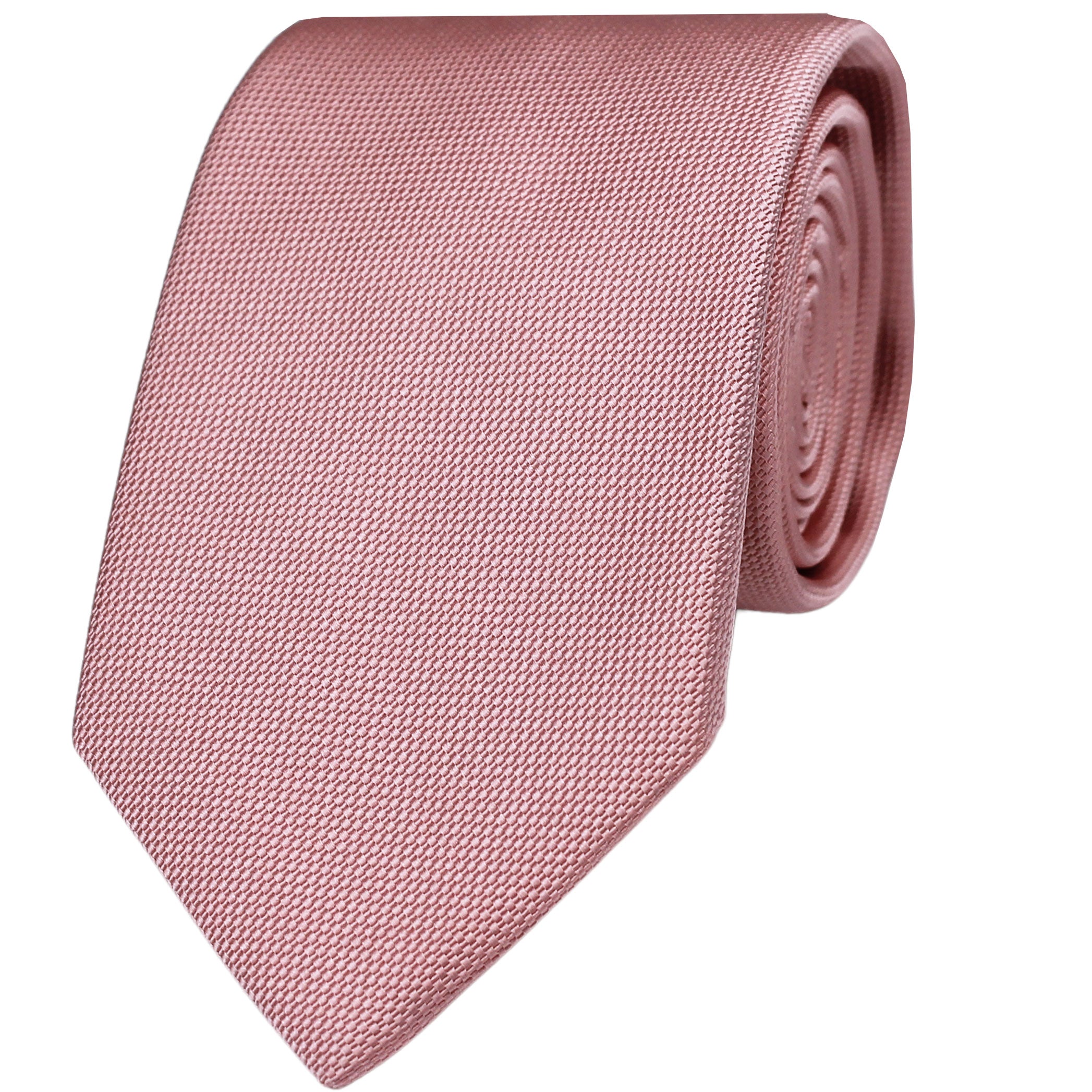 Pink Woven Silk Cotton Blend Tie