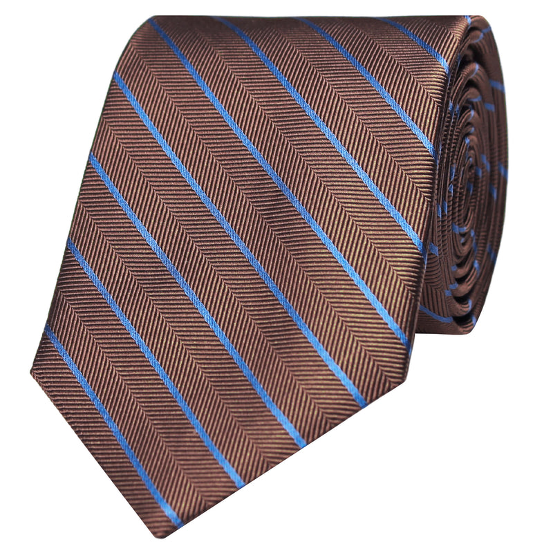 Herringbone Striped Silk Tie