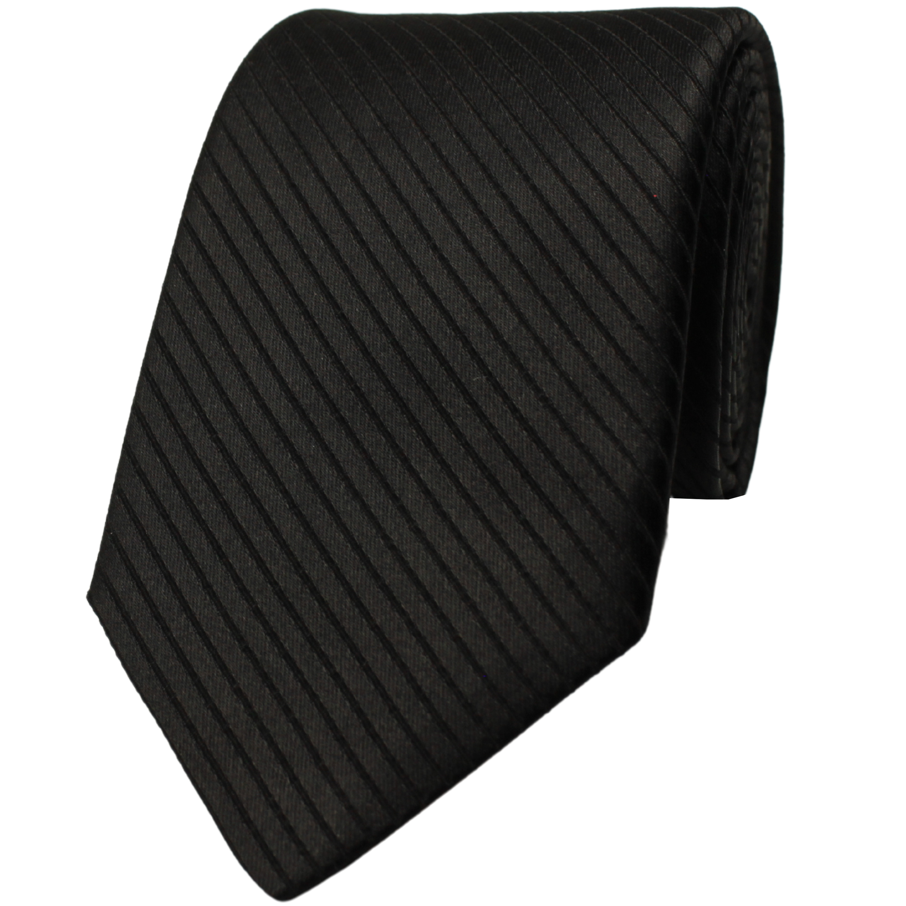 Black Striped Silk Formalwear Tie