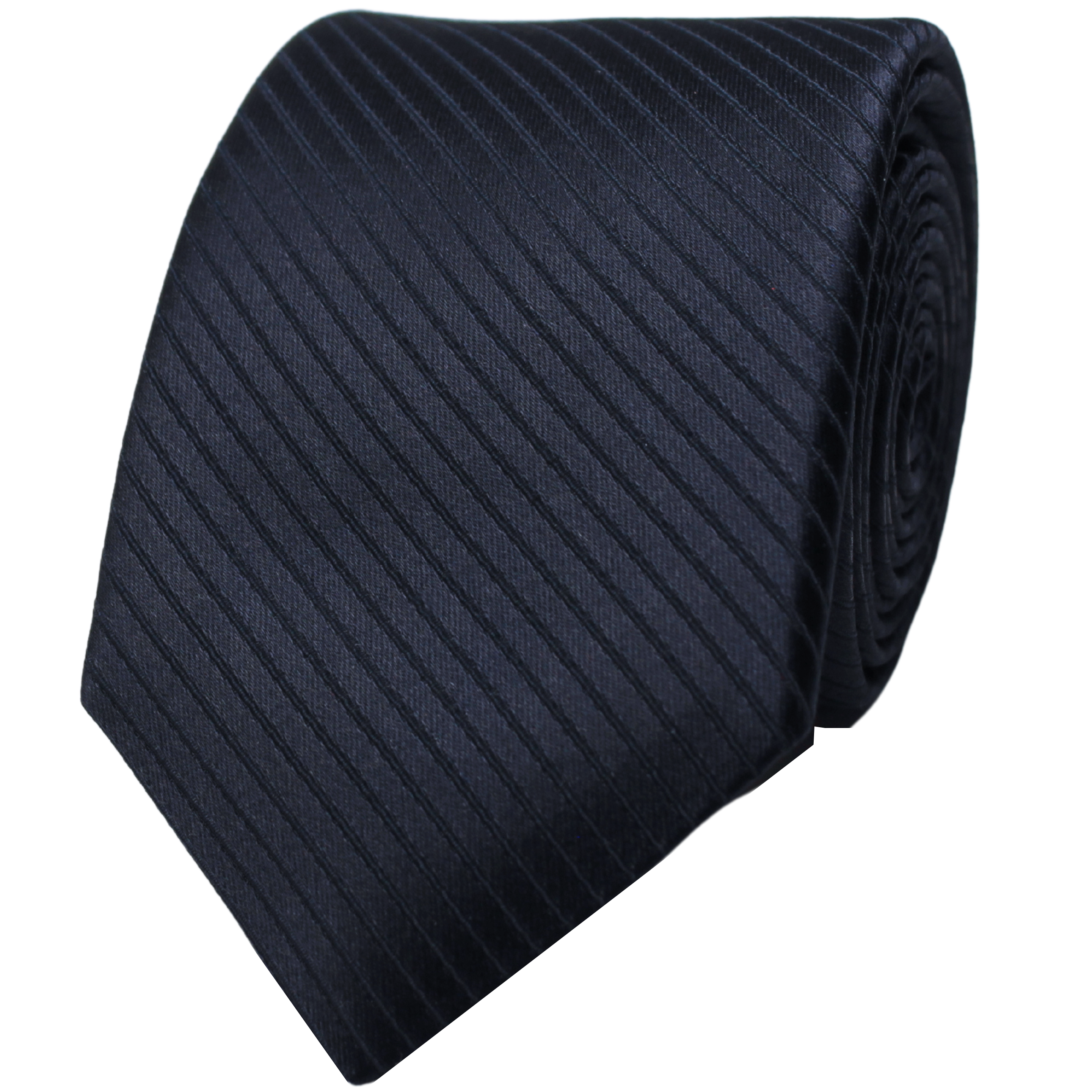 Navy Blue Striped Silk Formalwear Tie