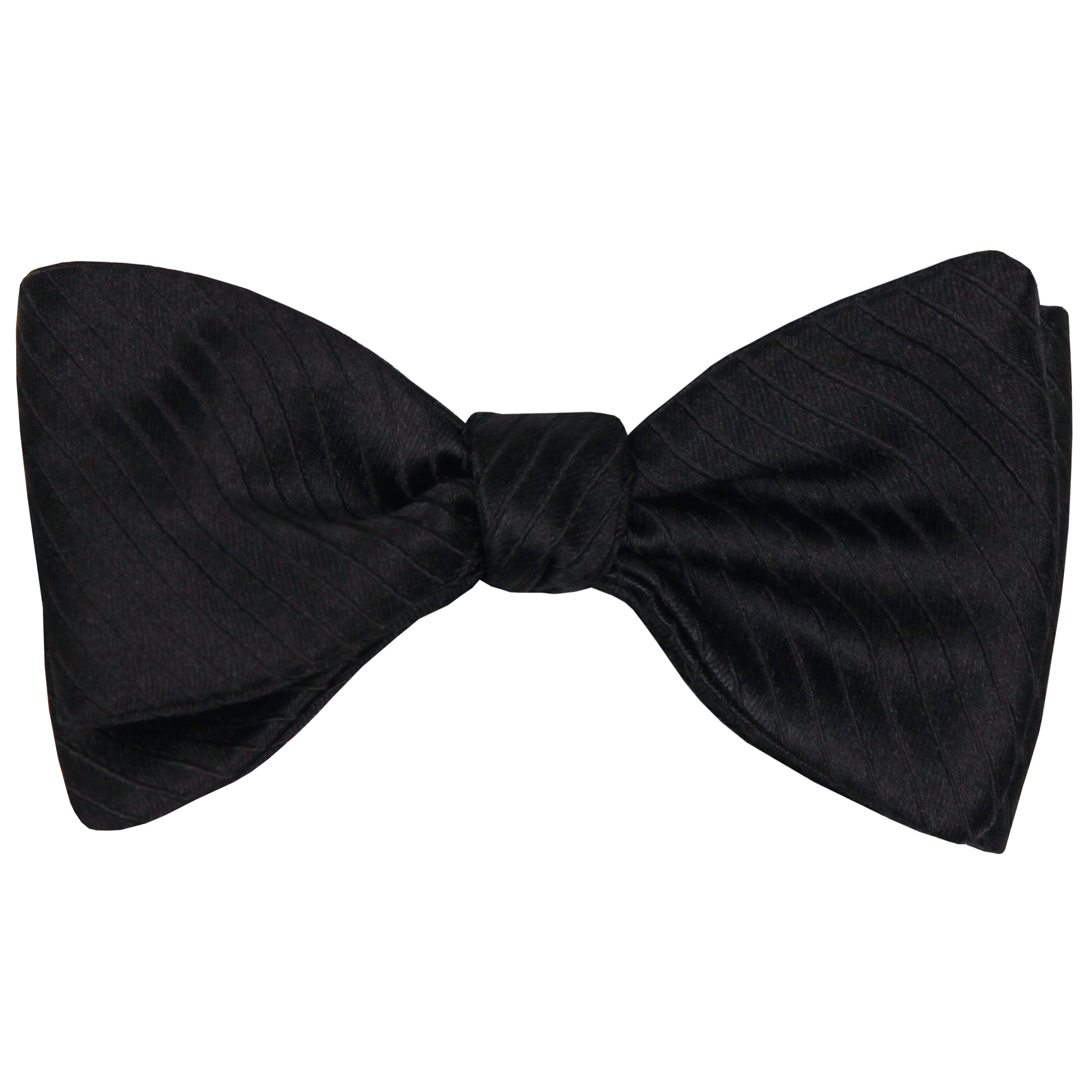 Black Striped Silk Formalwear Bow Tie
