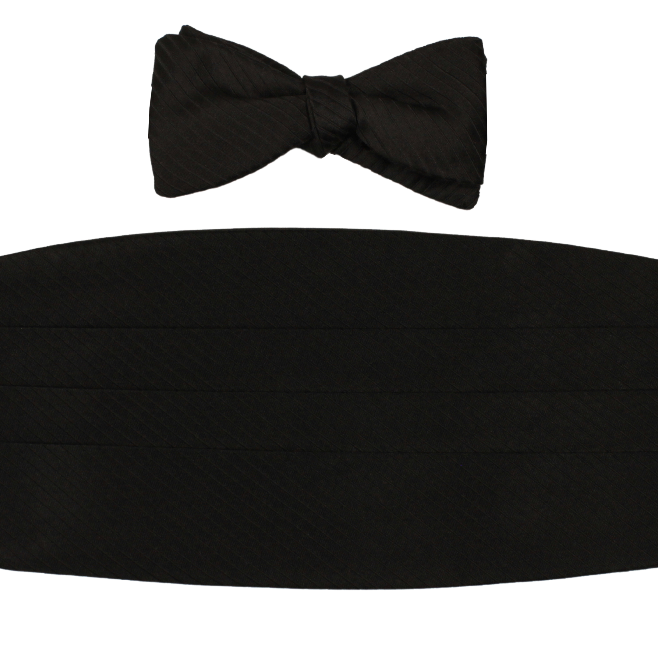 Black Striped Silk Formalwear Set