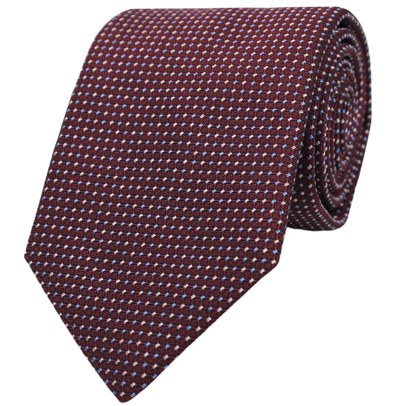 Small Squares Silk Cotton Blend Tie