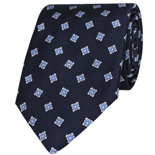 Diamond Herringbone Silk Tie