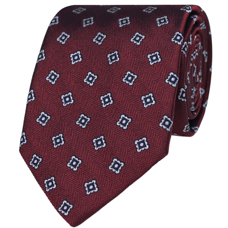 Diamond Herringbone Silk Tie