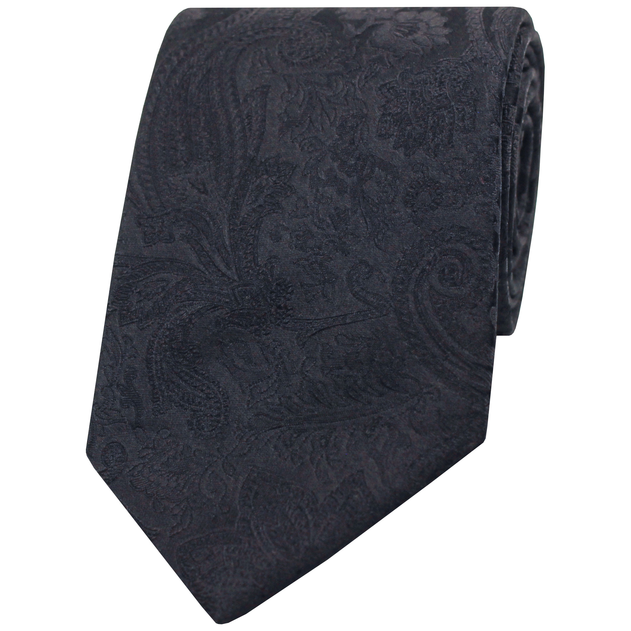 Black Floral Silk Formalwear Tie