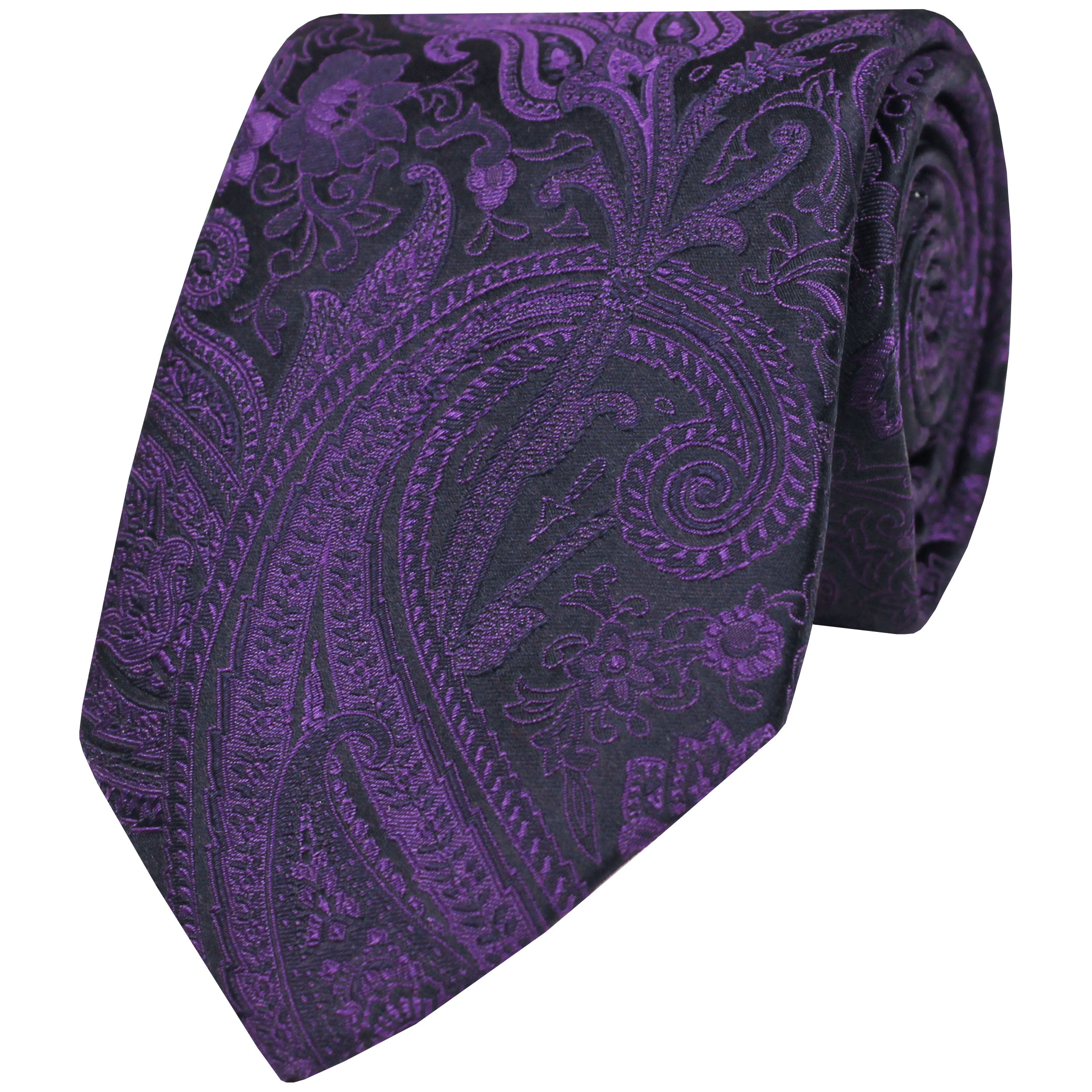 Purple Floral Silk Formalwear Tie