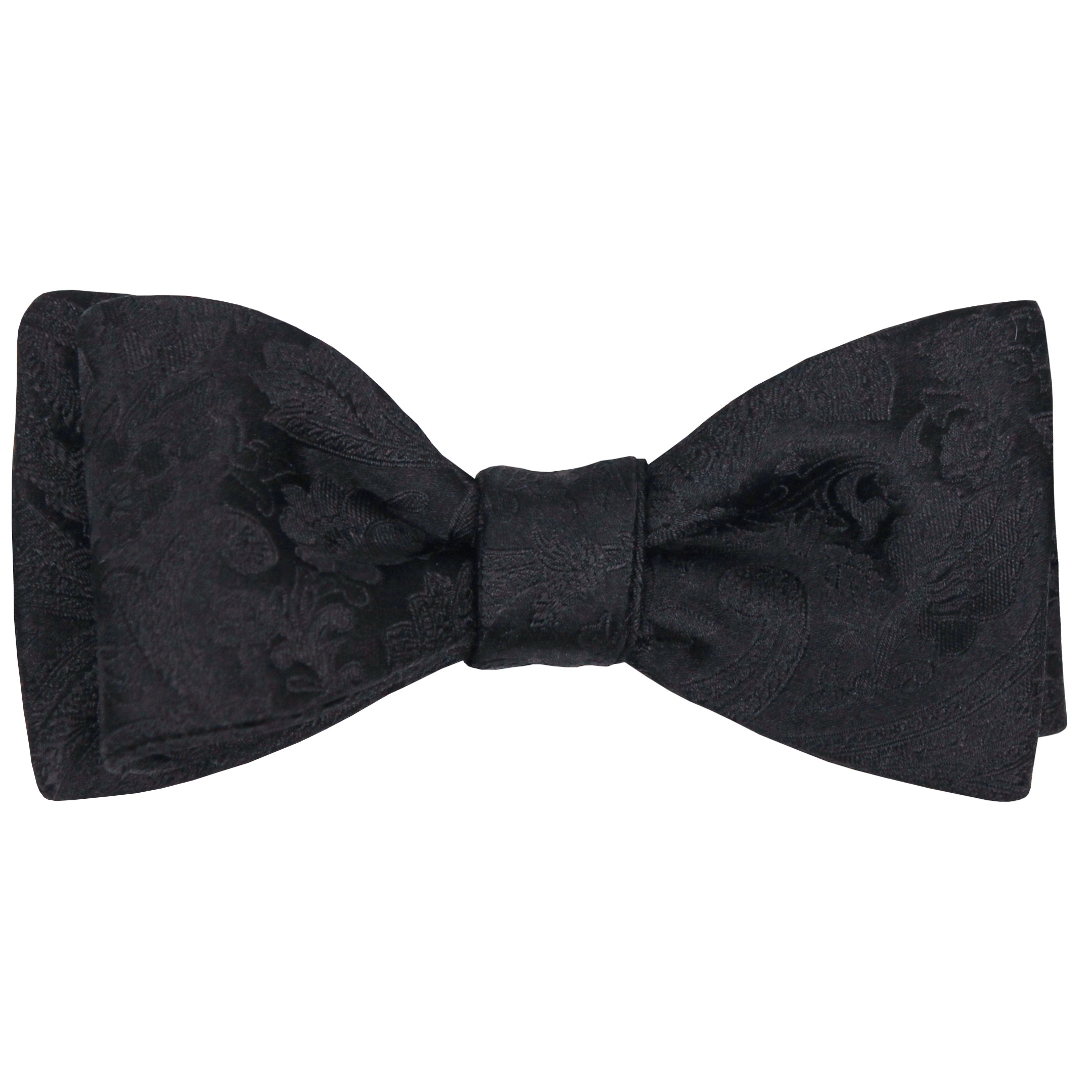 Black Floral Silk Formalwear Bow Tie