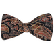 Orange Floral Silk Formalwear Bow Tie