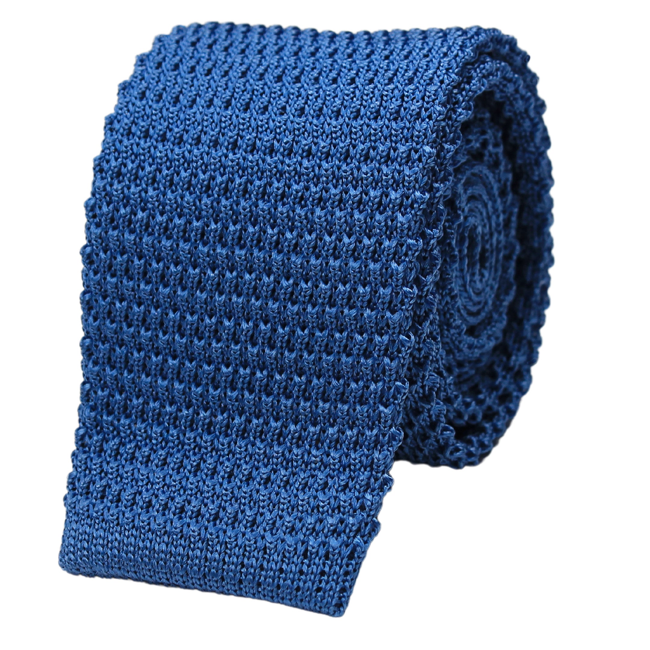 Sky Blue Knit Silk Tie